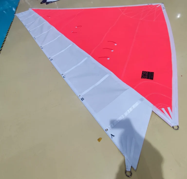 Storm jib in storm orange Dacron